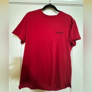 Red Nautica Short Sleeve Cotton T shirt Men’s Large